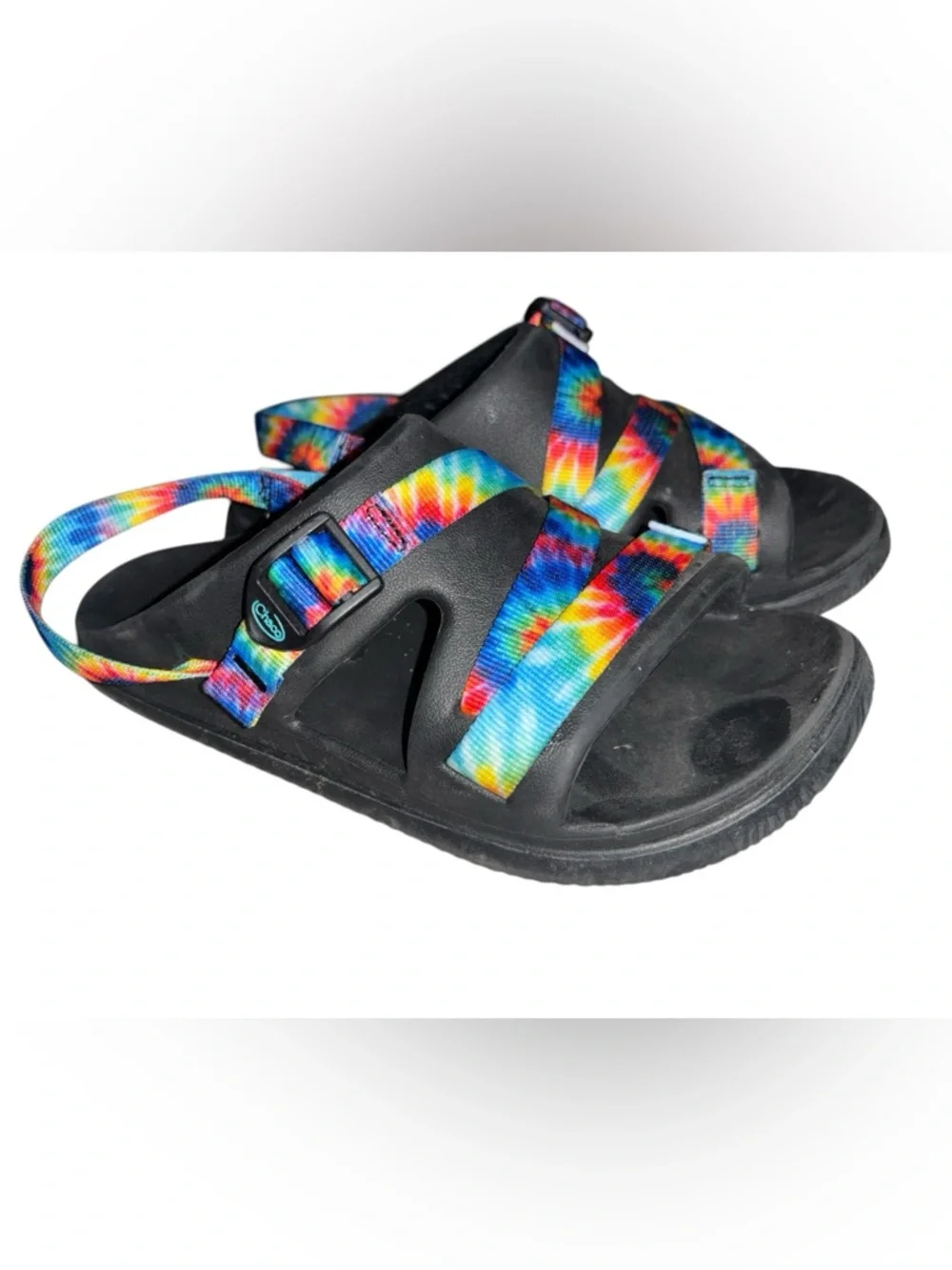 Chaco Sandals Youth Size 4 Child Chillos Sport Sandal Black Rainbow